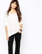 Just Female Tea Blouse With Pintuck - Off White