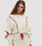 Ivy Park Craft Line Sweatshirt In Cream - Cream