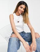 Tommy Jeans Crop Timeless Circle Tank In White