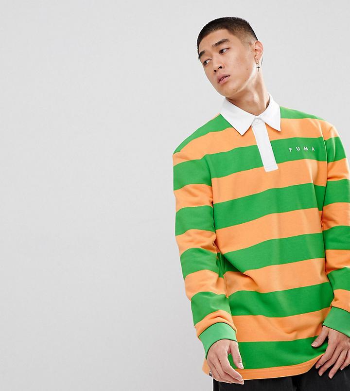 Puma Stripe Sweater - Green