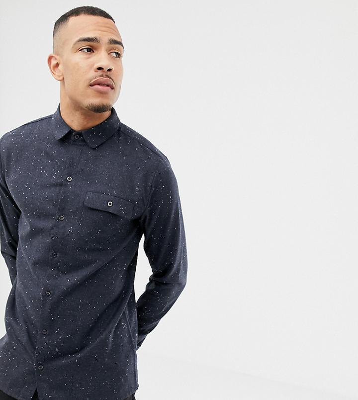 Another Influence Tall Fleck Shirt - Navy