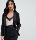 Asos Design Petite Tux Suit Blazer - Black