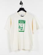 Adidas Originals No Dye Organic Cotton T-shirt With Tongue Stan Smith-white