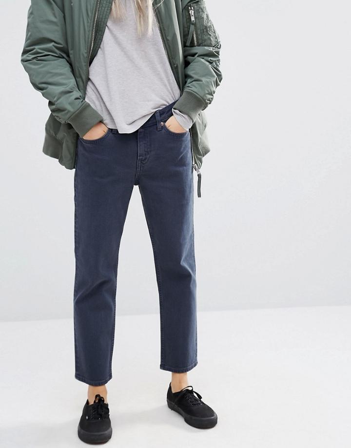 Weekday Ami Crop Boyfriend Jeans - Black