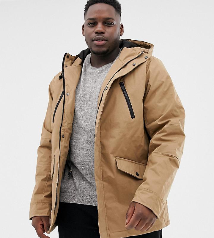 Brave Soul Plus Hooded Bonded Parka