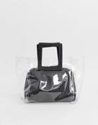 Yoki Plastic Strucuted Tote Bag With Insert-clear