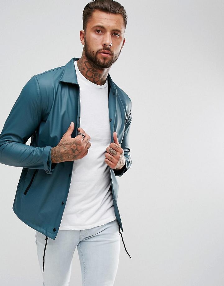 Another Influence Waterproof Contrast Sleeve Jacket - Navy