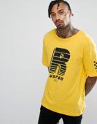 Bershka T-shirt Print Top In Yellow - Yellow