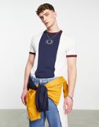 Fred Perry Reissues Central Stripe Cotton T-shirt In Multi