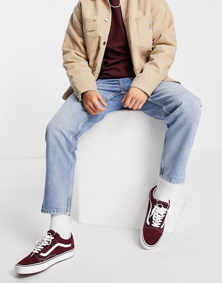 Carhartt Wip Newel Relaxed Taper Jeans In Vintage Blue Wash-blues