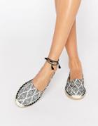 Vero Moda Printed Espadrille - Black Pattern