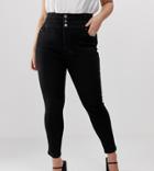 Simply Be Shape & Sculpt Extra High Waist Skinny Jeans In Black