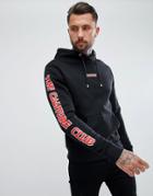 The Couture Club Muscle Fit Hoodie In Black With Racer Logo - Black