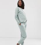 Asos Design Maternity Under The Bump Tracksuit Ultimate Sweat / Jogger With Tie - Green