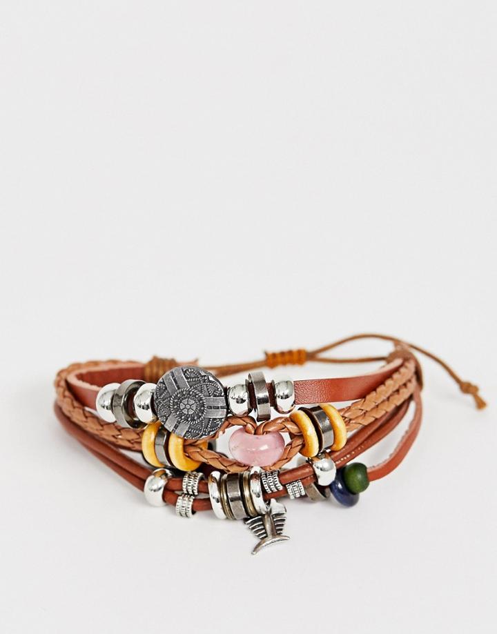 Svnx Fish Bracelet Set - Brown