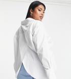 River Island Plus Cross Back Poplin Shirt In White
