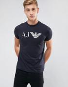 Armani Jeans Crew Neck Aj Logo T-shirt Navy - Navy
