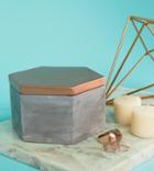Mimo Hexagon Marble & Rose Gold Jewelry Box - Multi