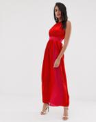 Little Mistress Sleeveless Maxi Dress - Red