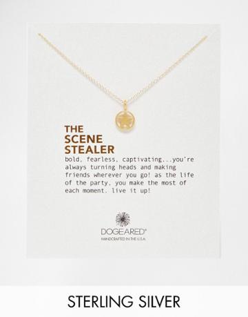 Dogeared Gold Plated The Scene Stealer Glowing Star Reminder Necklace - Gold