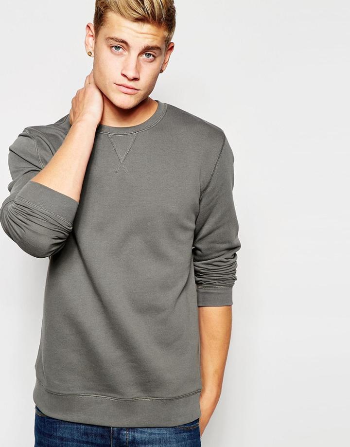 Asos Sweatshirt In Gray - Gray