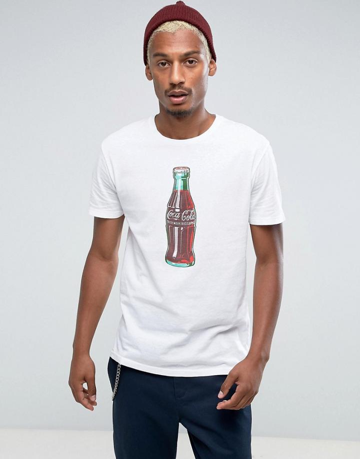 Pull & Bear Coca Cola T-shirt In White - White