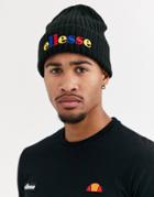 Ellesse Redla Beanie With Multi Logo In Black