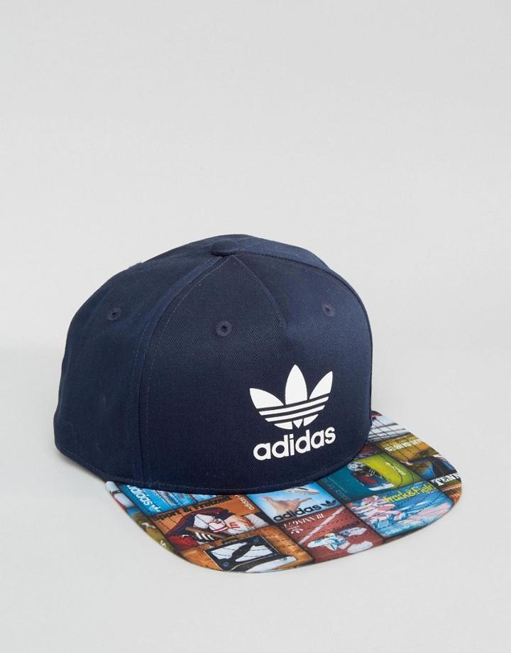 Adidas Originals Snapback Cap In Blue Ay7856 - Blue