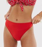 Peek & Beau Eco Exclusive Ditsy Floral High Leg Bikini Bottom In Poppy-multi