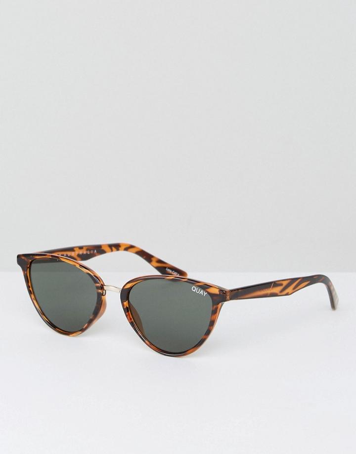 Quay Australia Rumours Cat Eye Sunglasses In Tort - Brown
