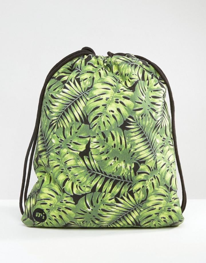 Mi-pac Kit Bag Tropical Leaf Print - Black