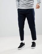 Pull & Bear Relaxed Fit Striped Pants In Navy - Navy