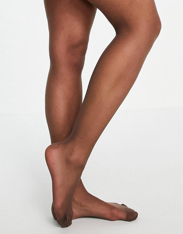 Asos Design 15 Denier Tights In Umber - Brown