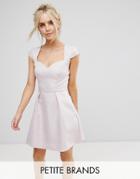 Chi Chi London Petite Sweetheart Mini Dress With Open Back - Pink