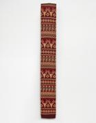 Asos Knitted Holidays Tie In Red With Reindeer Design - Red