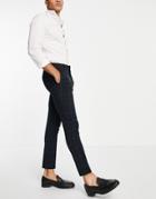 Asos Design Super Skinny Suit Pants In Blackwatch Plaid-navy