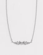 Asos Design Y2k Motif Short Ball Chain Neck Chain In Silver Tone