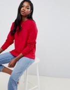 Asos Design Ultimate Sweat In Red - Red
