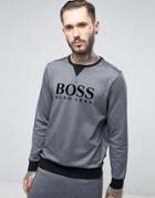 Boss By Hugo Boss Logo Crew Sweat In Regular Fit - Black