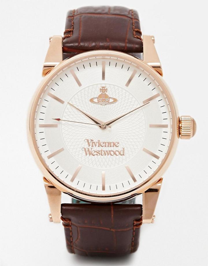 Vivienne Westwood Leather Strap Watch - Brown