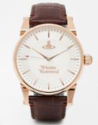 Vivienne Westwood Leather Strap Watch - Brown