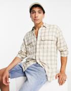 Abercrombie & Fitch 90's Preppy Check Oversized Shirt In Yellow