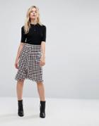 Max & Co Diario Gingham Wrap Skirt - Multi