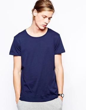 Weekday T-shirt In Marl - Navy