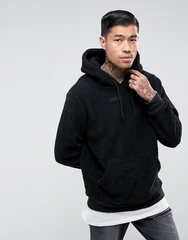 Night Addict Borg Hoodie - Black