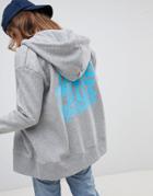 Santa Cruz Zip Hoodie With Drip Back Logo - Gray