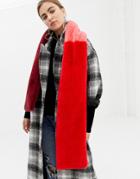 B.young Fur Paneled Scarf - Multi
