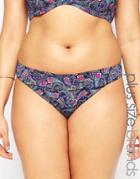 Marie Meili Curve Bikini Bottom - Blue Dusk Paisley