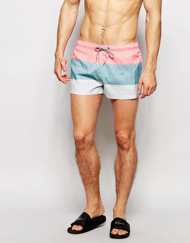Boardies Block Stripe Swim Shorts - Multi