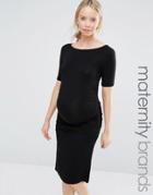 Isabella Oliver Ruched Tshirt Dress - Black